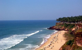 Cliff beach of southern Kerala: Varkala