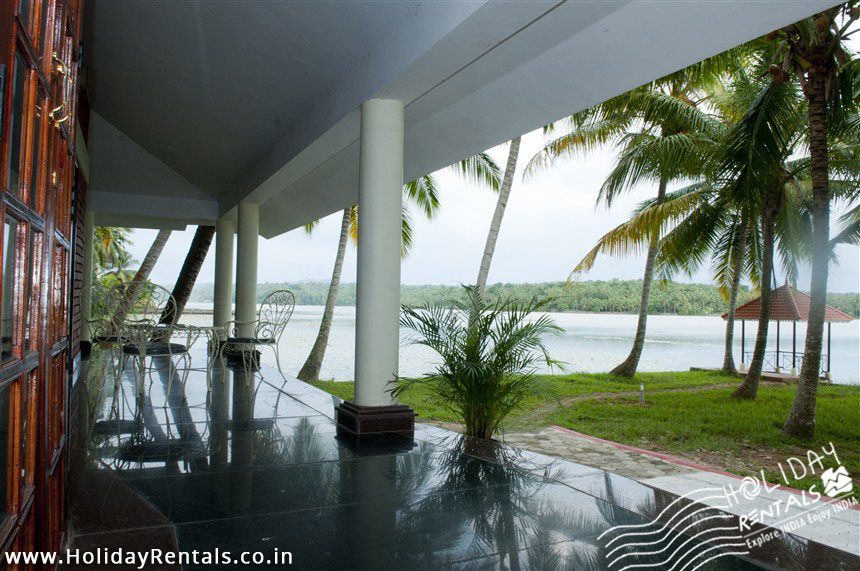 View from Verandah (porch) of Vellayani Lake homestay